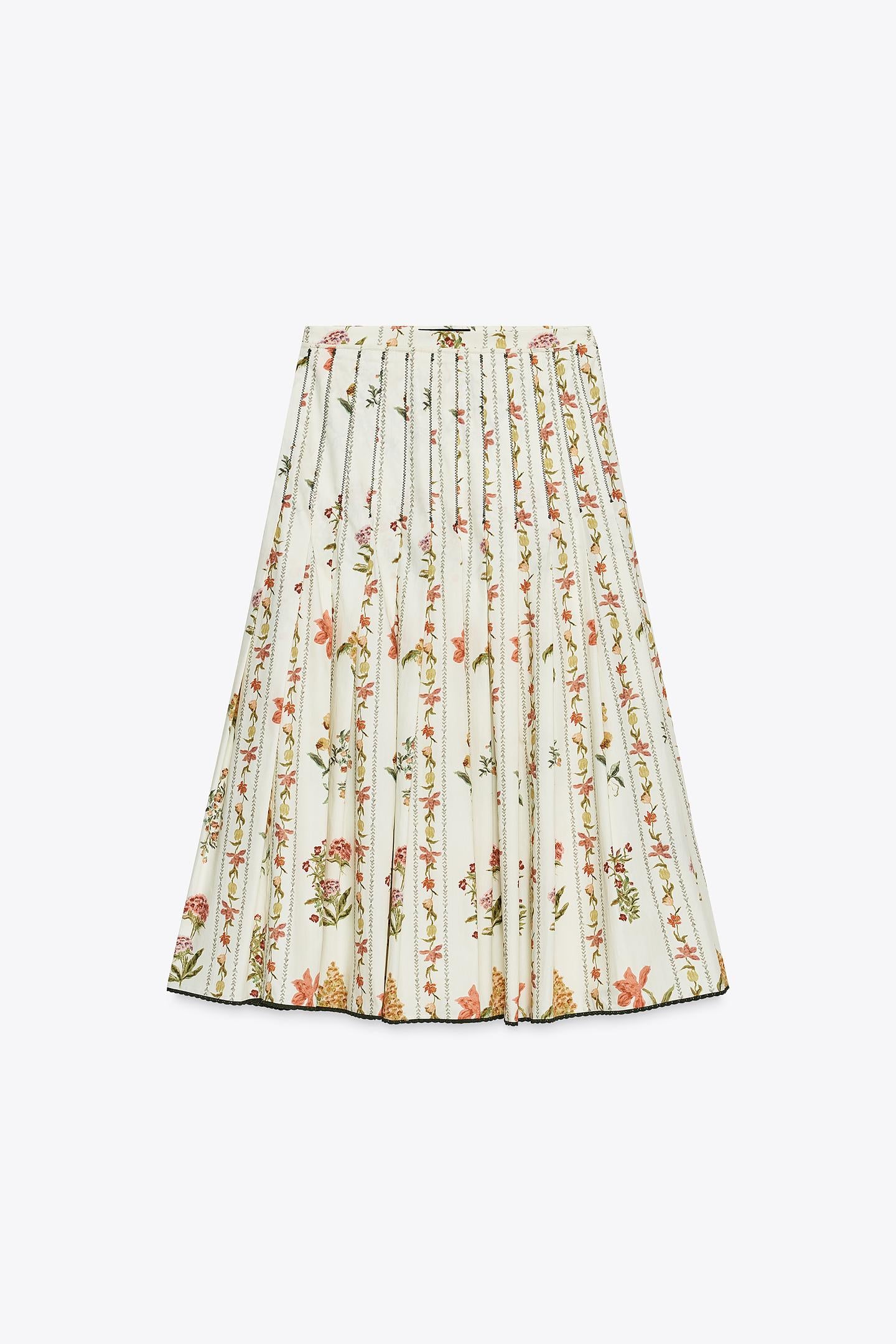 Falling Petals Midi Skirt