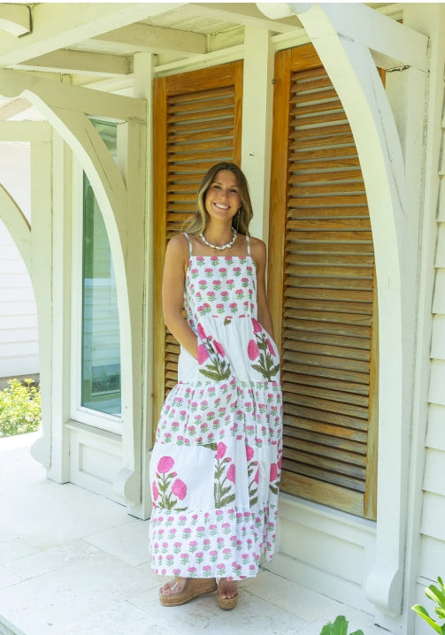 Jilly Maxi Dress - Pink Floral