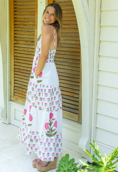 Jilly Maxi Dress - Pink Floral